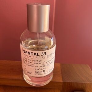 Le Labo Santal 33 Perfume with Pink Hue